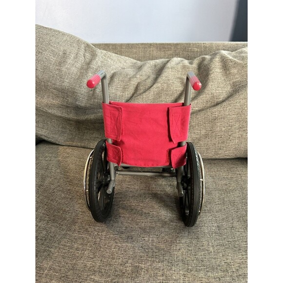 American Girl 18” Doll Berry Red Wheel Chair Only Authentic Toy Wheelchair - Picture 3 of 5